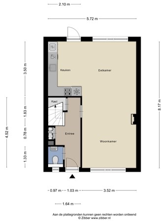 Floorplan - Albinonistraat 67, 5283 KL Boxtel